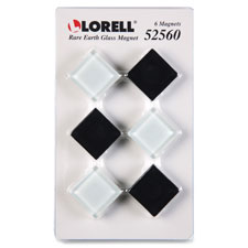 Lorell Square Glass Cap Rare Earth Magnets
