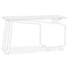 Mayline V-desk Glass Top