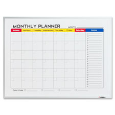 Lorell Dry-Erase Magnetic Planner Board