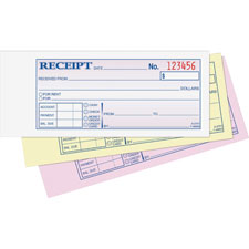 Adams Tapebound 3-part Money Receipt Book