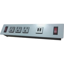 Lorell Sit-Stand Table Power Strip/Surge Protector