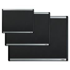 Lorell Black Mesh Fabric Covered Bulletin Board