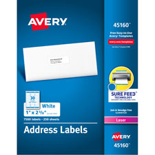 Avery Easy Peel White Address Laser Labels