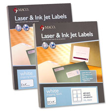 Maco Bright White Shipping Labels