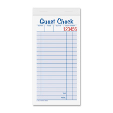 Tops 2-part Carbonless Guest Check Books
