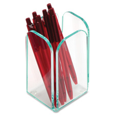 Lorell Acrylic Transparent Desktop Pencil Cup